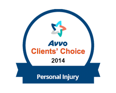 Avvo clients' choice personal injury award